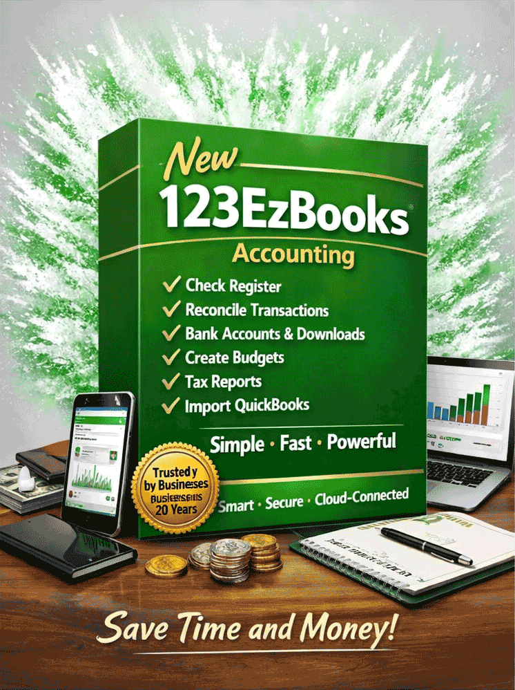123EzBooks accounting software box